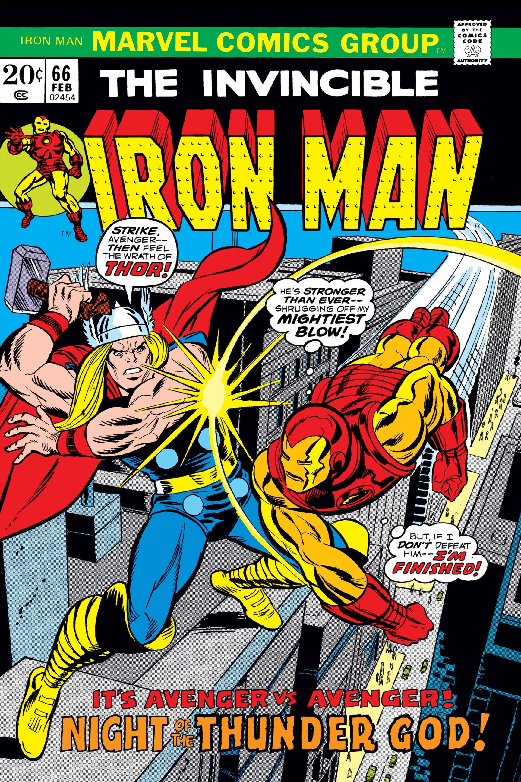 The Invincible Iron Man Comic Book Poster Issue 66 Thor Night of