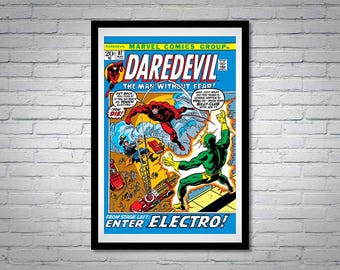 Daredevil The Man Without Fear Comic Book Poster Issue 87 Electro Matt Murdock