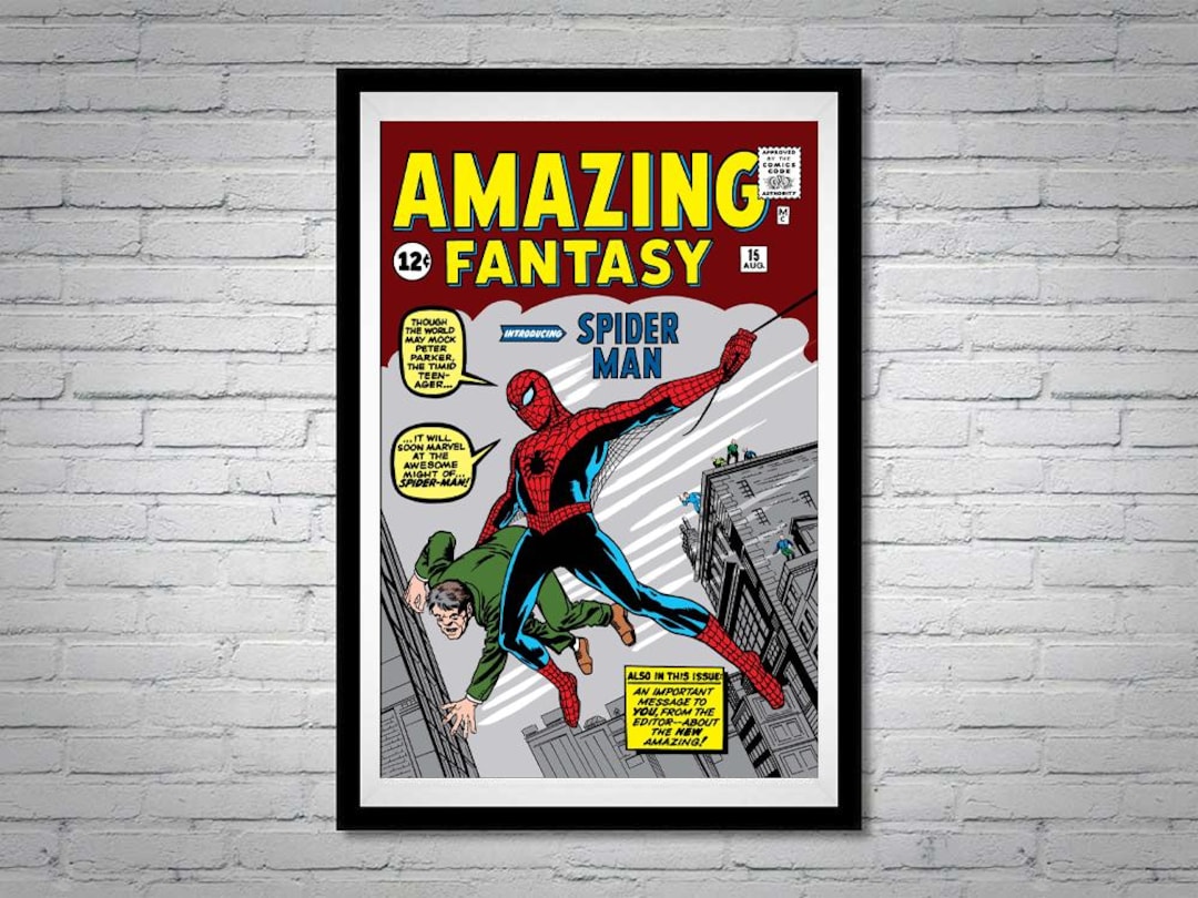 Amazing Fantasy Issue 15 Comic Book Poster Spider-man - Etsy