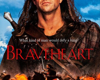 Braveheart Movie Poster Mel Gibson Sophie Marceau - Etsy