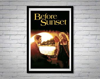 Before Sunset Movie Poster Ethan Hawke Julie Delpy