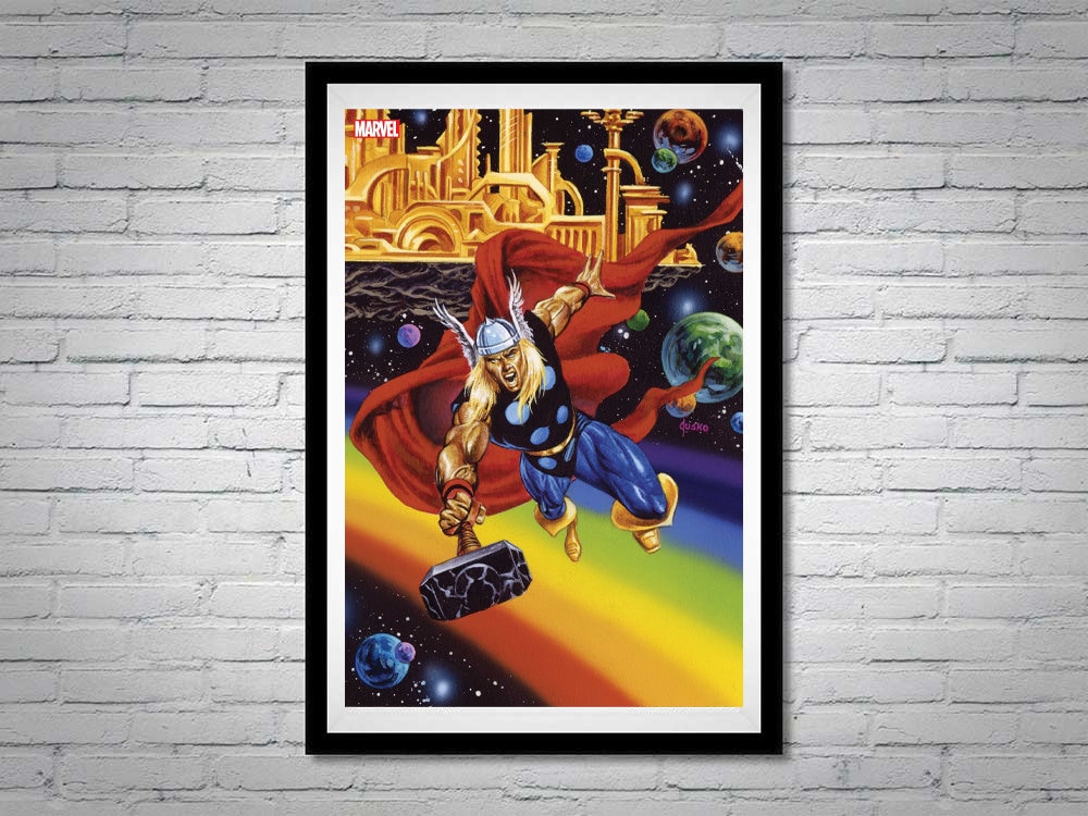 The Mighty Thor Asgard Masterpiece Card Poster - Etsy