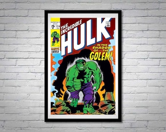 The Incredible Hulk Issue 134 Comic Book Poster Shadow of Golem