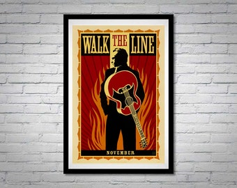 Walk The Line Movie Poster Joaquin Phoenix Reese Witherspoon