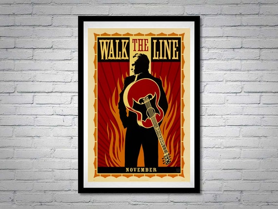 Walk the Line Movie Poster Joaquin Phoenix Reese Witherspoon - Etsy