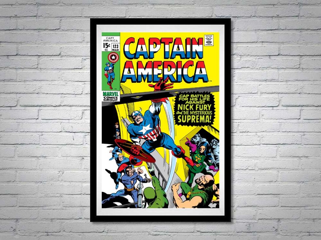 Captain America Issue 123 Comic Book Poster Nick Fury Mysterious
