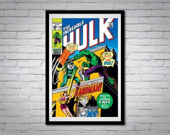 The Incredible Hulk Issue 138 Comic Book Poster Sandman