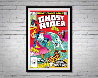 Ghost Rider Número 59 Póster del cómic Water Wizard Demon