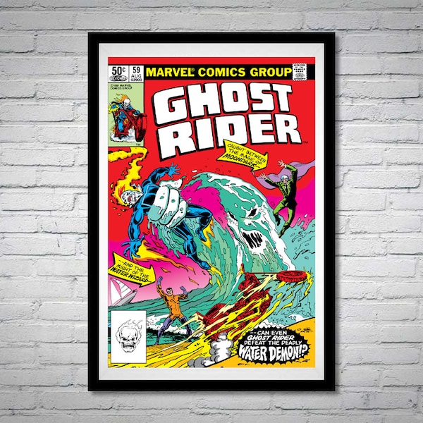 Ghost Rider Issue 59 Comic Book Poster Water Wizard Demon