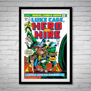 Luke Cage Hero for Hire Issue 8 Comic Book Poster Androids