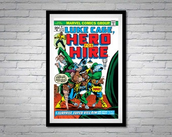 Luke Cage Hero for Hire Issue 8 Comic Book Poster Androids