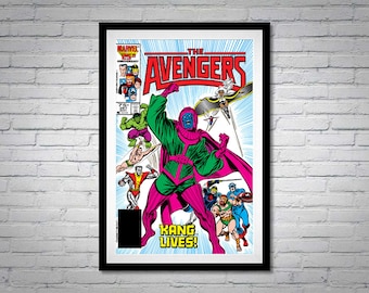 Los Vengadores Número 267 Póster del cómic Kang vive Hércules Caballero Negro