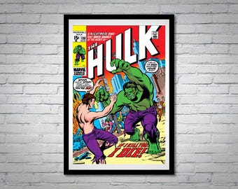 The Incredible Hulk Issue 130 Comic Book Poster Banner vs Hulk