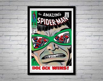 The Amazing Spider-Man Comic Poster Issue 55 Doctor Octopus Wins