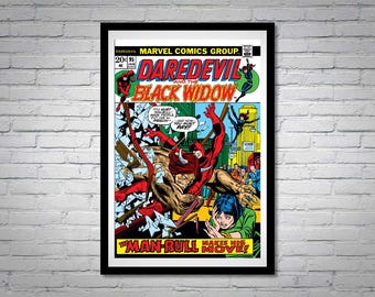 Afiche del cómic Daredevil y Black Widow, número 95, Hombre-Bull, Matt Murdock