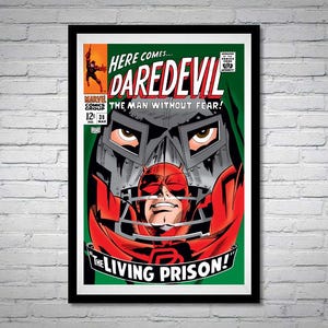 Daredevil The Man Without Fear Comic Book Poster Issue 38 Dr Doom Living Prison Matt Murdock