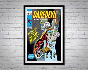 Daredevil The Man Without Fear Comic Book Poster Issue 78 Man-Bull Matt Murdock