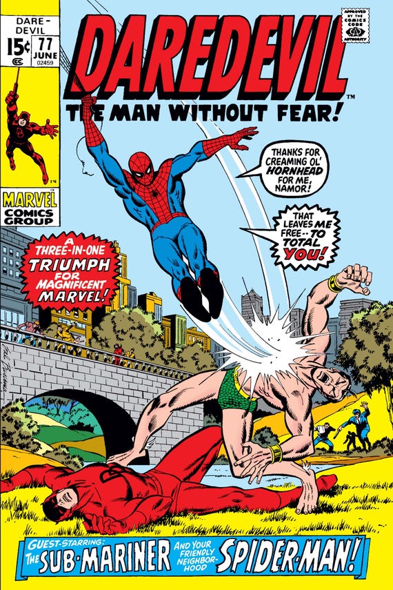 Daredevil the Man Without Fear Comic Book Poster Issue 77 Spider