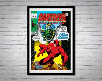 Póster de cómic Daredevil El hombre sin miedo, número 64, del maestro de acrobacias Matt Murdock