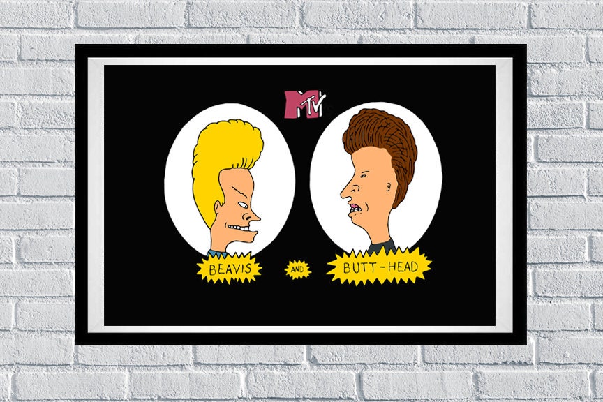 Beavis and Butt-Head ポスター 額装 Beavis and Butt-head TV Show Poster - Etsy