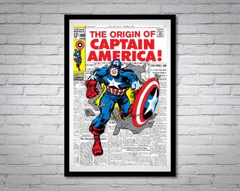 Captain America Issue 109 Comic Book Poster Rip Page