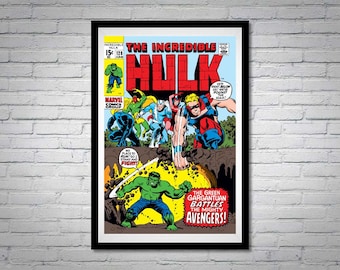 The Incredible Hulk Issue 128 Comic Book Poster Quicksilver Black Panther Vision