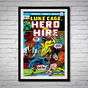 Luke Cage Hero for Hire Issue 7 Comic Book Poster Merry Christmas