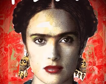 Poster Frida Kahlo - Toile 20x30 Cm - Décoration Murale Salon Ou Chambre - Reproduction Du Film Avec Salma Hayek