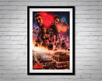From Dusk Till Dawn Movie Art Poster Quentin Tarantino George Clooney Salma Hayek