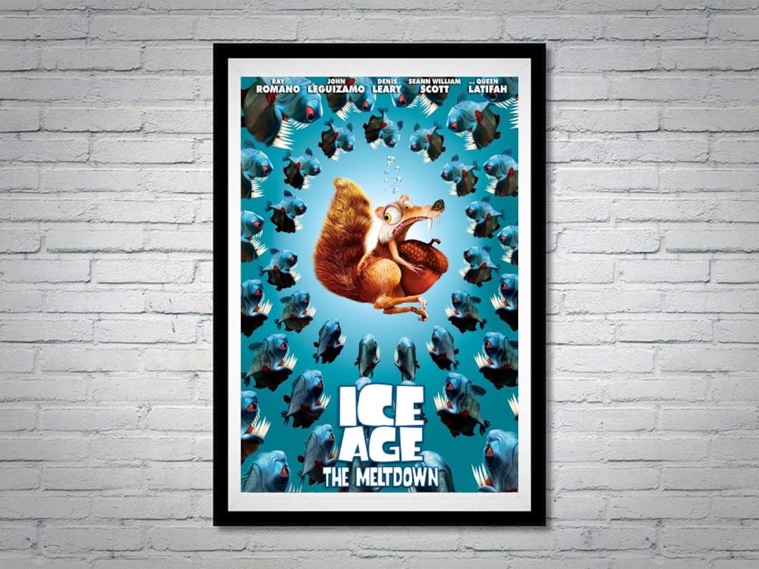 激レア！B2告知ポスター Depressive Age デプレッシヴエイジ Ice Age 2 the Melt Down Movie Poster John Leguizamo Carlos