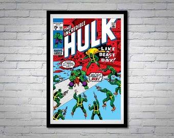 The Incredible Hulk Issue 132 Comic Book Poster Beast at Bay