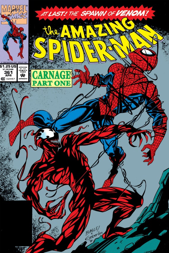 アメコミ Amazing spider man 361 CGC Carnage The Amazing Spider-man Issue 361 Comic Book Poster Carnage - Etsy