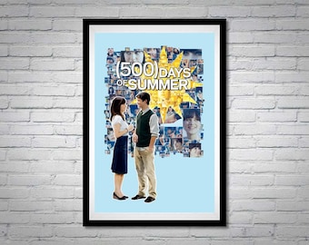 500 Days of Summer Movie Poster Tom Hansen and Summer Finn