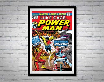 Luke Cage Power Man Issue 22 Comic Book Poster Discus Stiletto