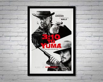 3:10 to Yuma Movie Poster Russell Crowe Christian Bale