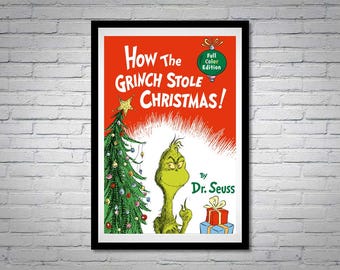 Dr. Seuss How The Grinch Stole Christmas Book Cover Poster