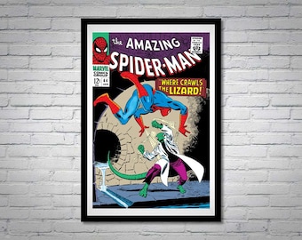 The Amazing Spider-Man Comic Book Poster Issue 44 The Lizard Crawls