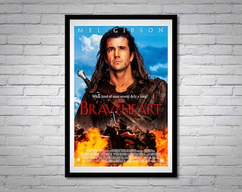 BraveHeart Movie Poster Mel Gibson Sophie Marceau