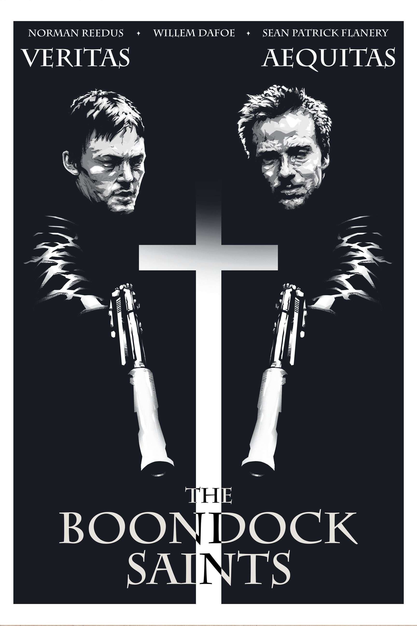 The Boondock Saints Cross Movie Poster Sean Patrick Flanery Norman