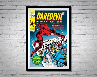 Daredevil The Man Without Fear Comic Book Poster Issue 75 Headlines Matt Murdock