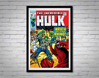 The Incredible Hulk Issue 124 Comic Book Poster Wrath of Rhino
