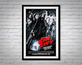 Póster de la película Sin City Bruce Willis Mickey Rourke Jessica Alba