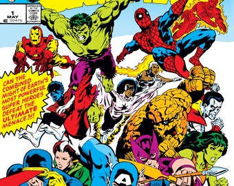 Secret Wars Issue 1 Comic Book Poster She Hulk Spider-man Hawkeye
