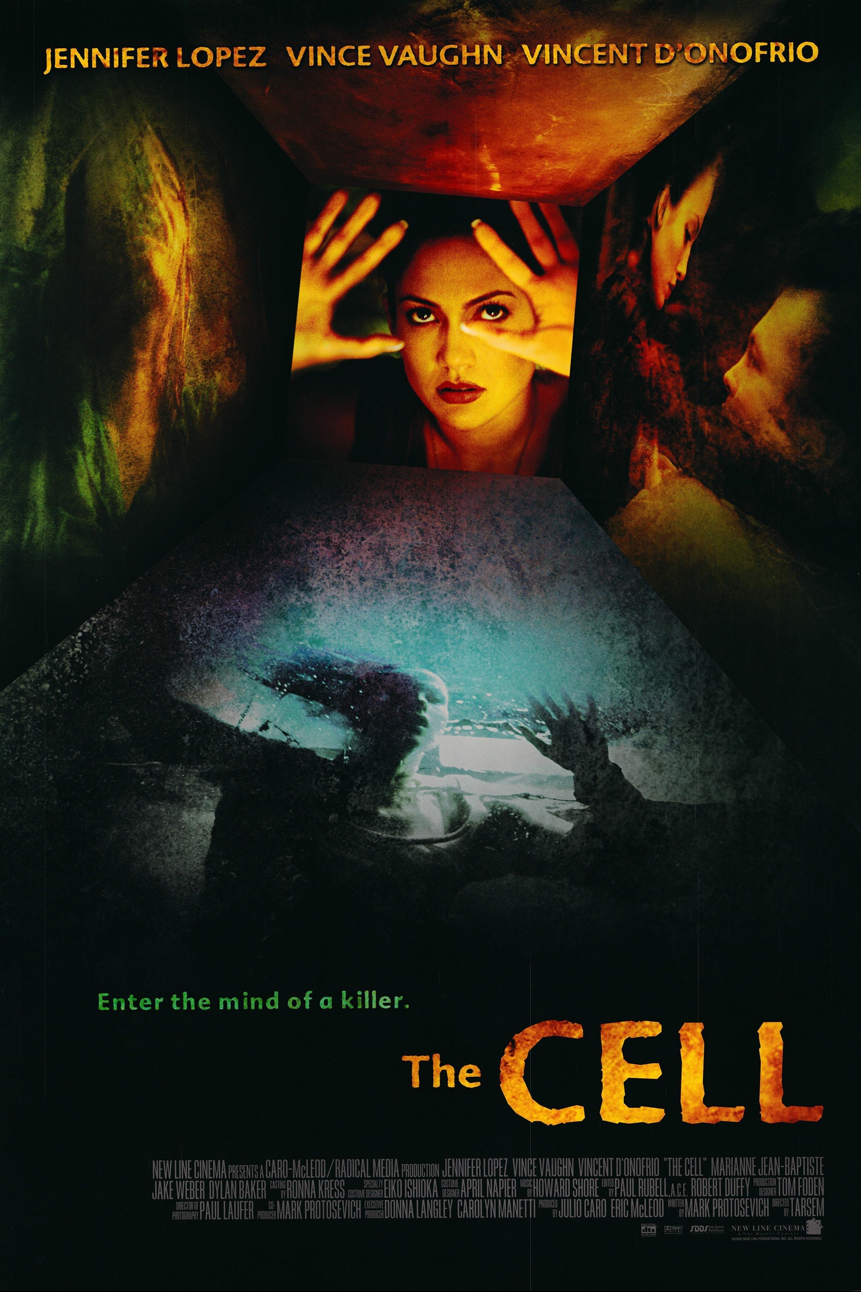 The Cell Movie Poster Jennifer Lopez Vince Vaughn