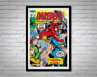 Daredevil The Man Without Fear Comic Book Poster Issue 70 Bomb Blast Matt Murdock