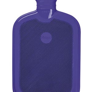 Bolsa de agua caliente de goma Sänger - Fabricada en Alemania - 2 litros (morada)