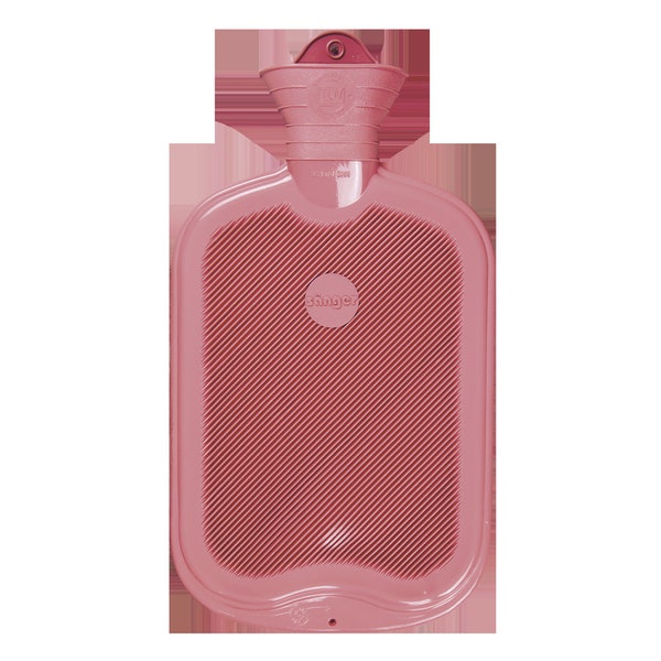 Sänger Rubber Hot Water Bottle - Made in Germany - 2 Litres (Pink)