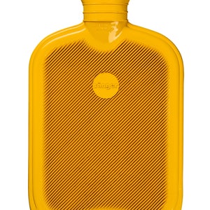 Sänger Rubber Hot Water Bottle - Made in Germany - 2 Litres (Yellow)