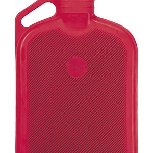 Sänger Gummi-Wärmflasche - 2 Liter (Rot mit Griff, einseitig geriffelt)