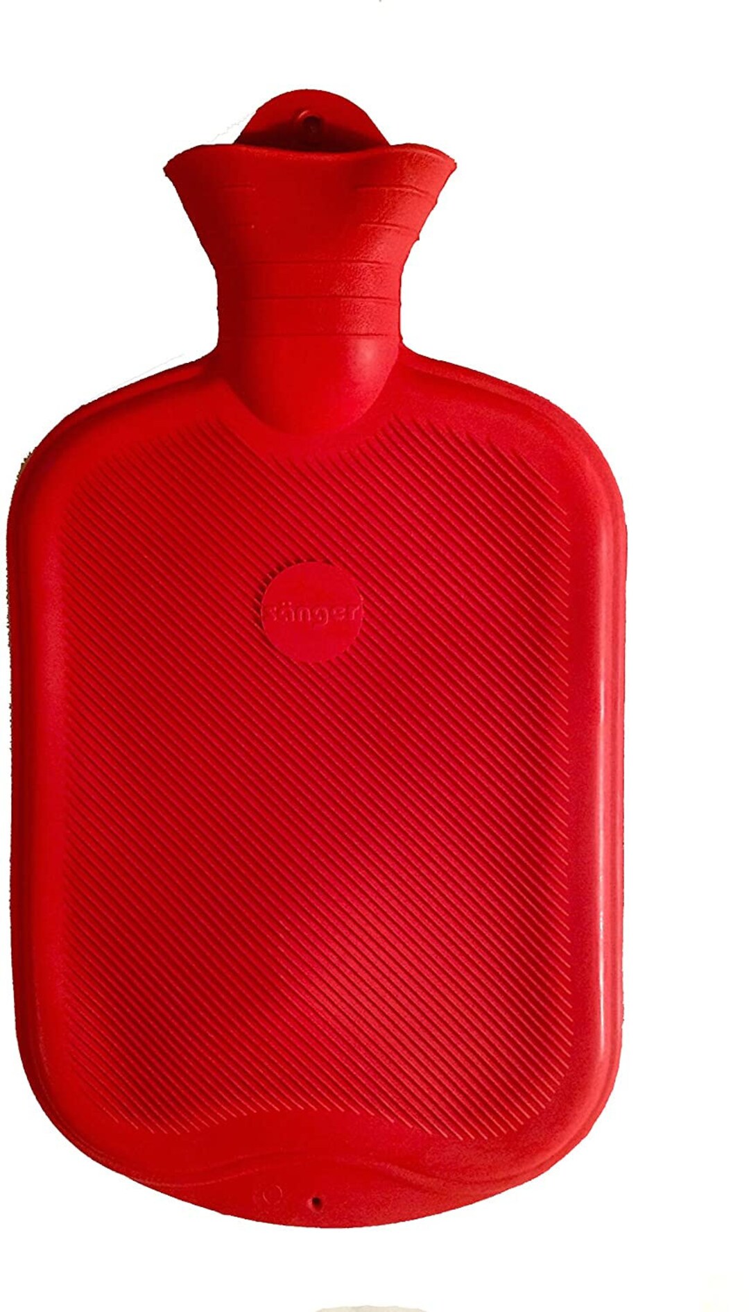 thumbnail image 2 of Sänger 2 Litre Rubber Hot Water Bottle - Red Ribbed Design For Long-Lasting Warmth 2 of 5